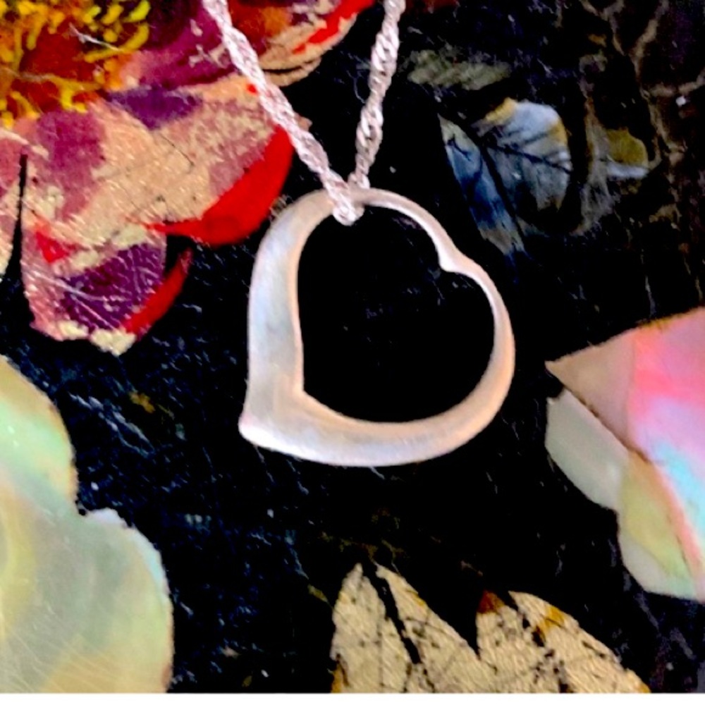 Sterling Silver Floating Heart Pendant